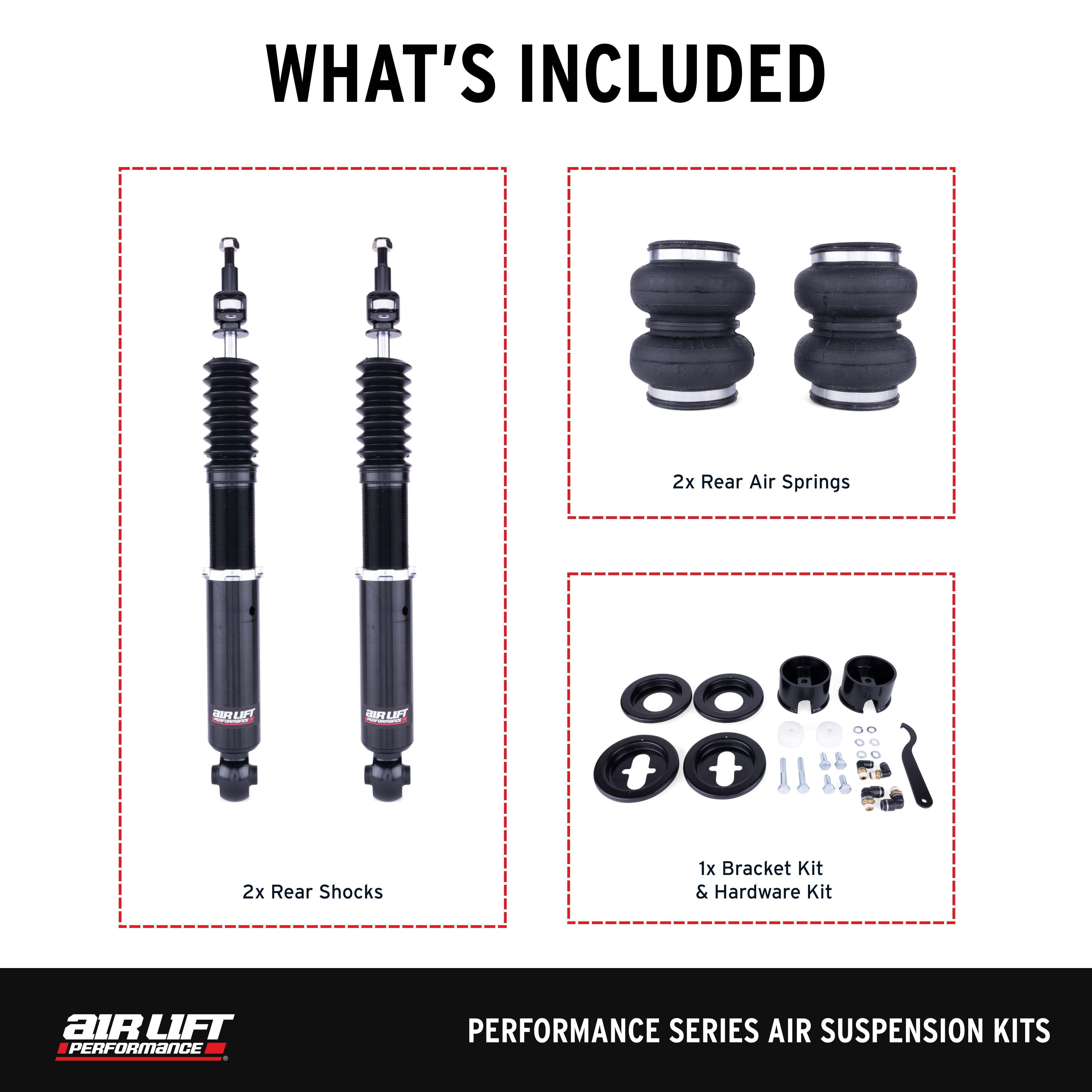 Air Lift Performance 76503 Air Lift Performance Rear Air Spring Suspension Kit